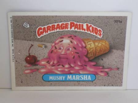 101a Mushy MARSHA [Copyright] 1986 Topps Garbage Pail Kids Card